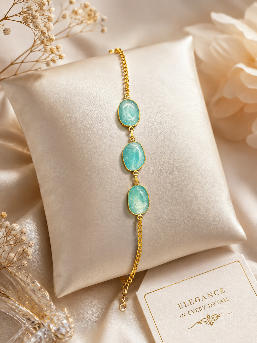 Aqua Serenity Gold Bracelet