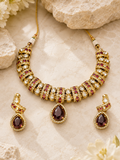 Royal Ruby Kundan Choker Necklace Set