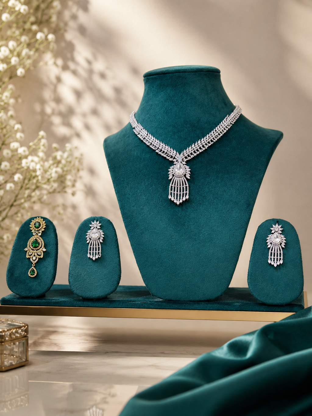 Celestial Grace American Diamond Necklace Set
