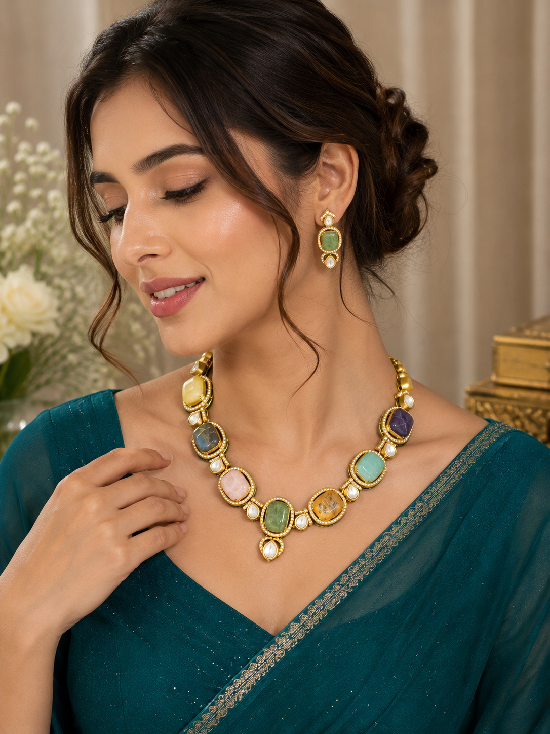 Pastel Royale Multi-Stone Necklace Set